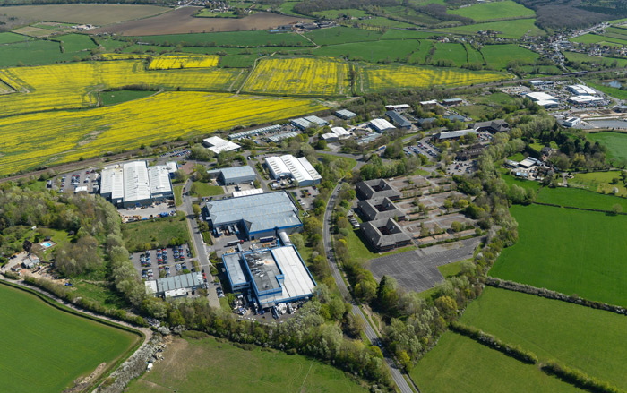 aerial shot of whitehorse business park